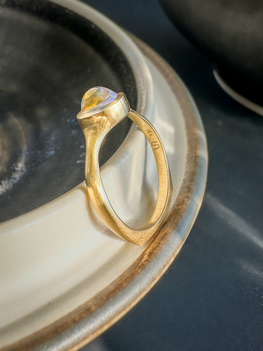 Rainbow Moonstone Ring