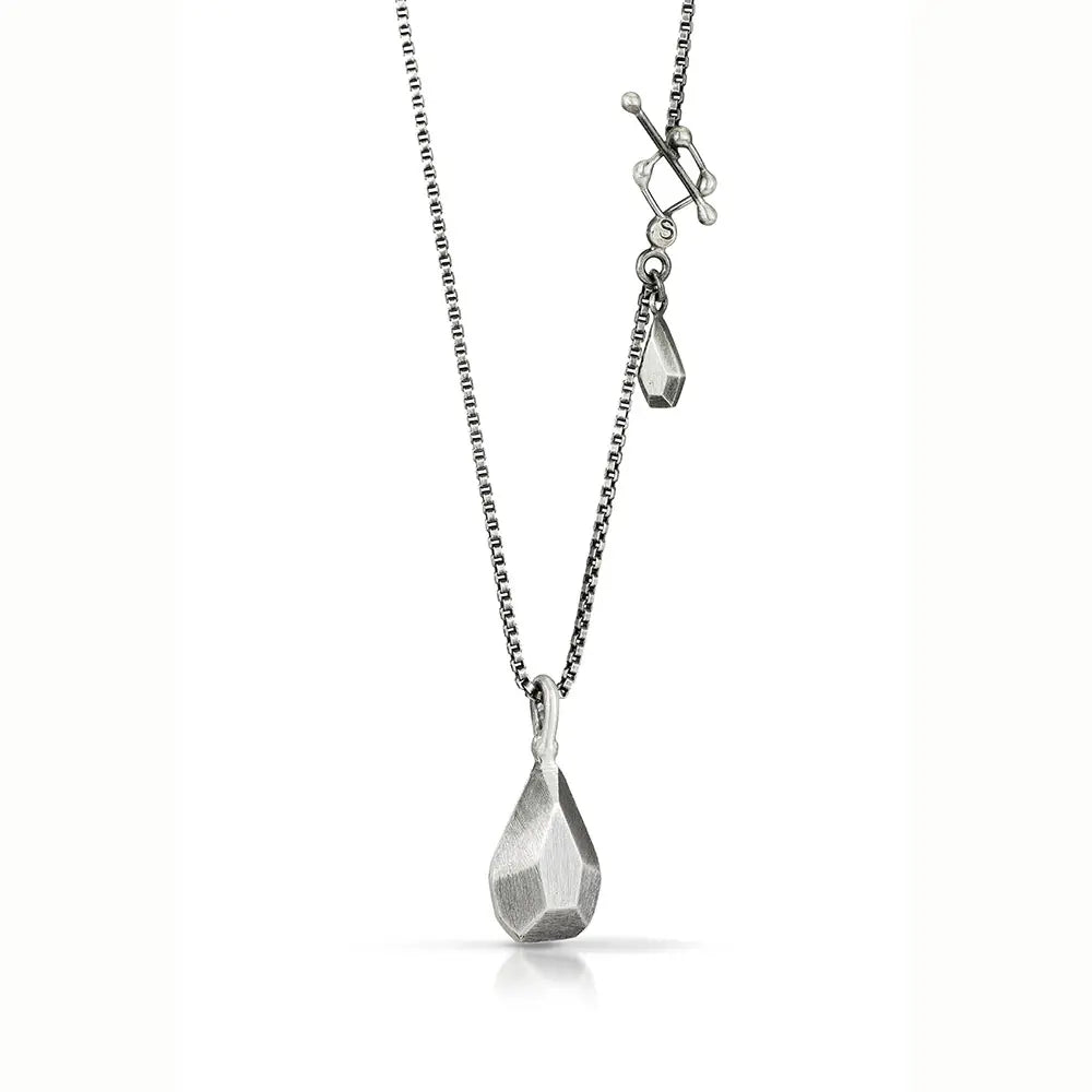 30" Sculpted Charm Necklace - Sterling Silver