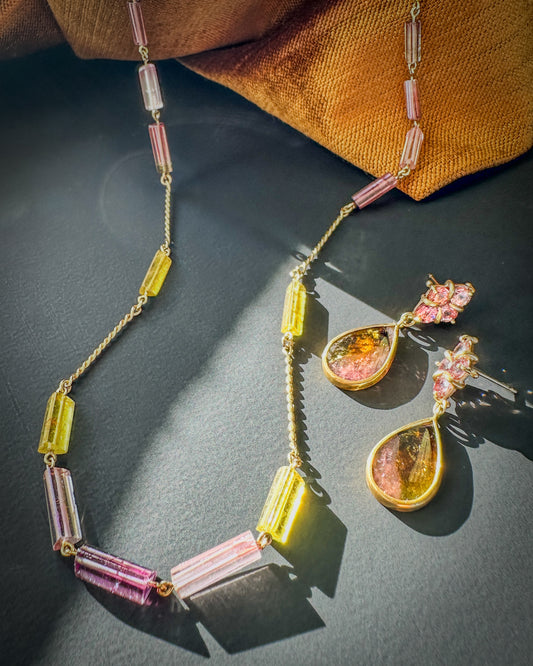 Tourmaline & 18k Gold Necklace