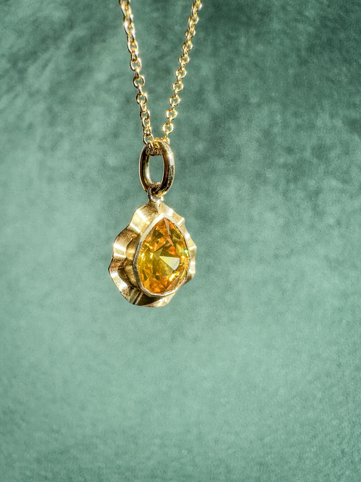 Golden Zircon Pendant