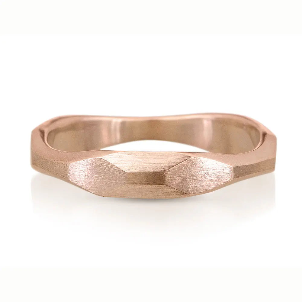 Stackable Sculpted Ring - 14K Rose Gold